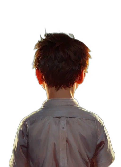 jacket, hair, face, staff transparent PNG cut-out