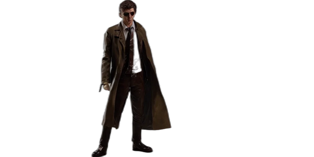 jacket, staff, concept art, comic book art transparent PNG cut-out