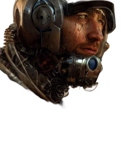 face, mask, robot, weapon transparent PNG cut-out