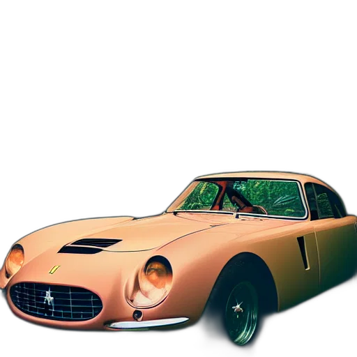 car, animal, 3d render, photorealistic transparent PNG cut-out