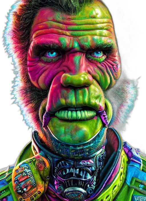 face, mask, creature, photorealistic transparent PNG cut-out