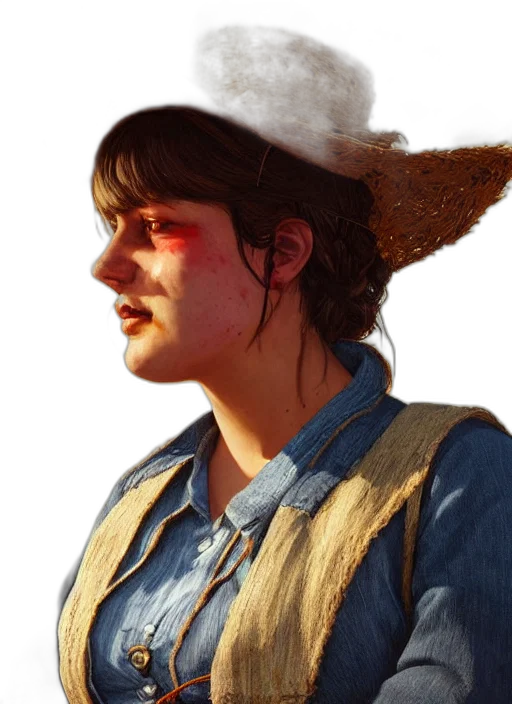 hat, staff, face, jacket transparent PNG cut-out