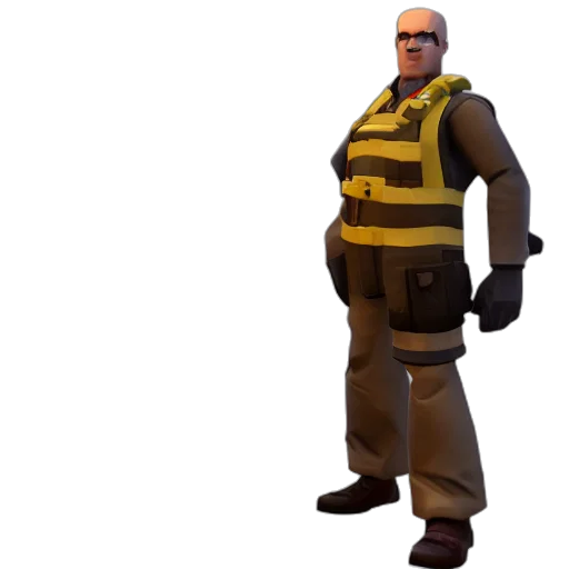 jacket, staff, robot, weapon transparent PNG cut-out