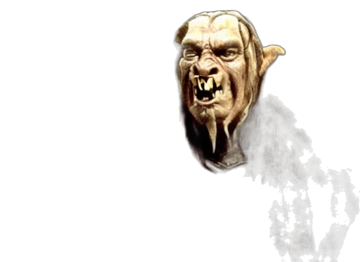 face, mask, creature, staff transparent PNG cut-out