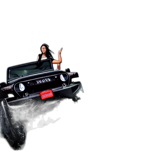 car, concept art, photorealistic, angry transparent PNG cut-out