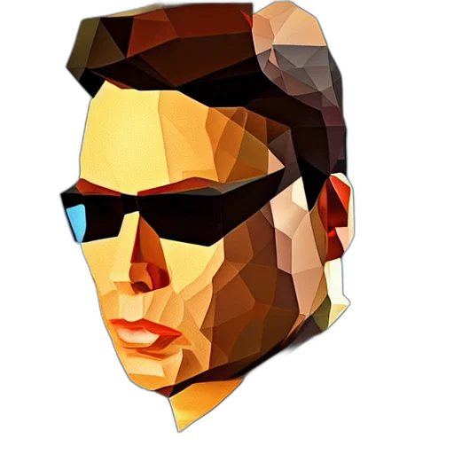 face, mask, jacket, pixel art transparent PNG cut-out