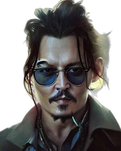 face, jacket, photorealistic, cyberpunk transparent PNG cut-out