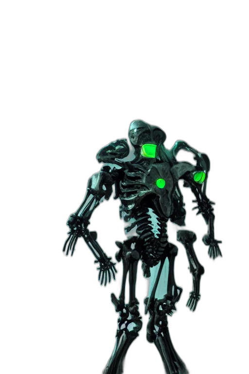 robot, creature, staff, weapon transparent PNG cut-out