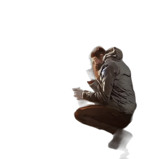 jacket, staff, robot, face transparent PNG cut-out