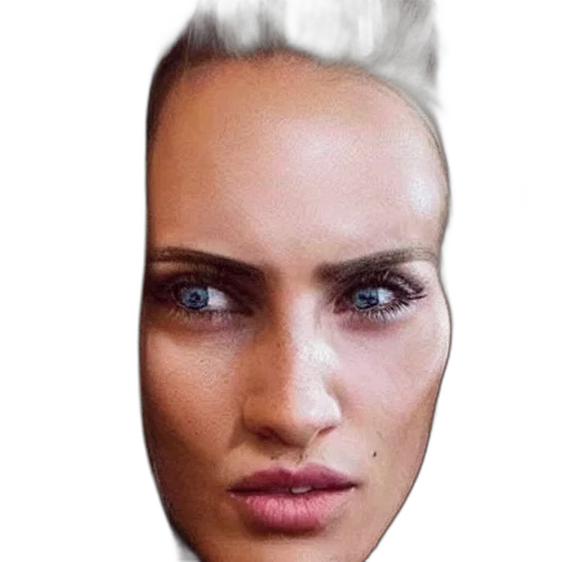face, robot, hair, mask transparent PNG cut-out