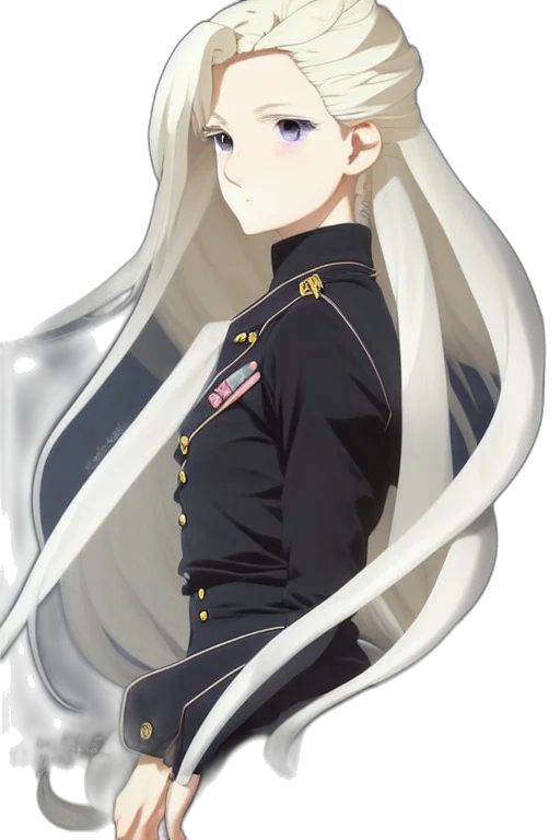 staff, jacket, crown, hair transparent PNG cut-out