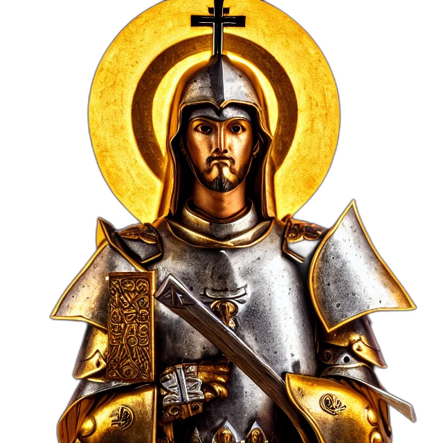 sword, photorealistic, golden, photo transparent PNG cut-out