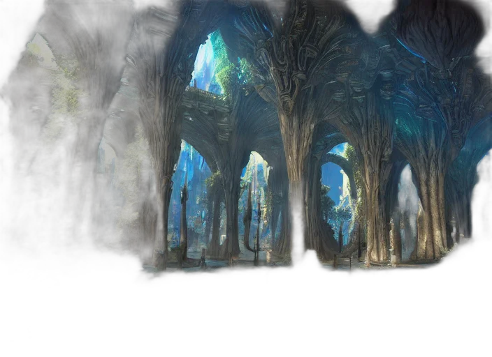 tree, dragon, concept art, fantasy art transparent PNG cut-out