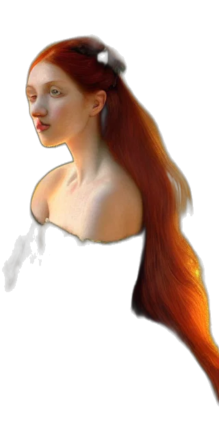 hair, face, crown, staff transparent PNG cut-out