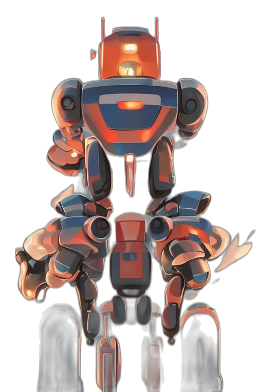 robot, weapon, concept art, 3d render transparent PNG cut-out