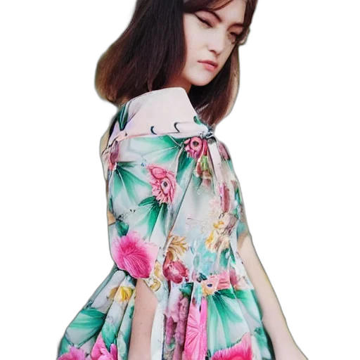 dress, jacket, photorealistic, vaporwave transparent PNG cut-out