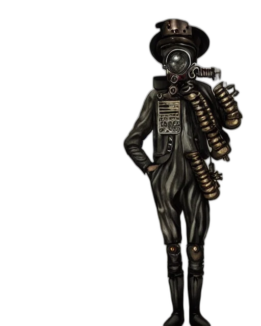 robot, staff, mask, jacket transparent PNG cut-out