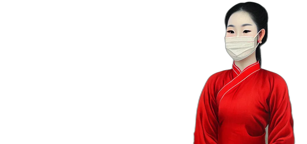 staff, red, vietnamese, female transparent PNG cut-out