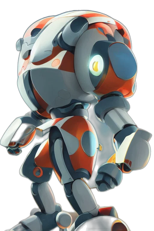 robot, weapon, concept art, 3d render transparent PNG cut-out