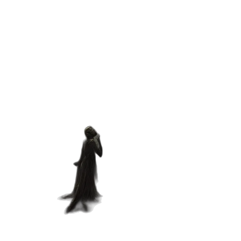 dress, staff, creature, robot transparent PNG cut-out