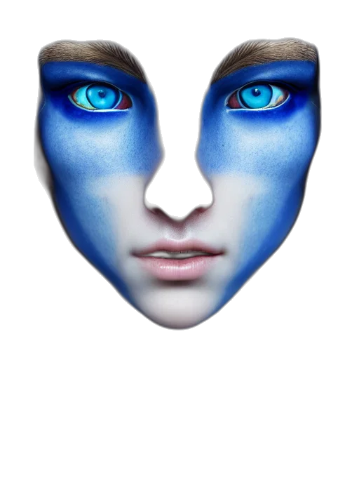 mask, face, robot, creature transparent PNG cut-out