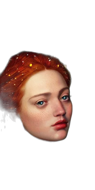 face, crown, mask, hair transparent PNG cut-out
