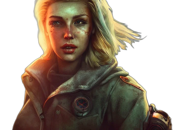 jacket, face, concept art, comic book art transparent PNG cut-out