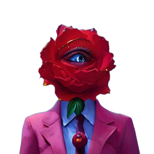 mask, flower, face, jacket transparent PNG cut-out