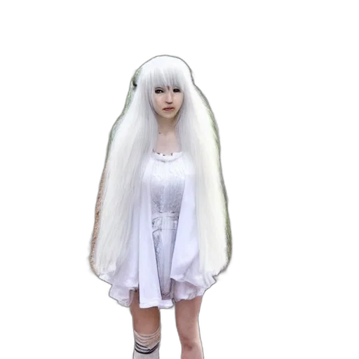 dress, hair, creature, jacket transparent PNG cut-out