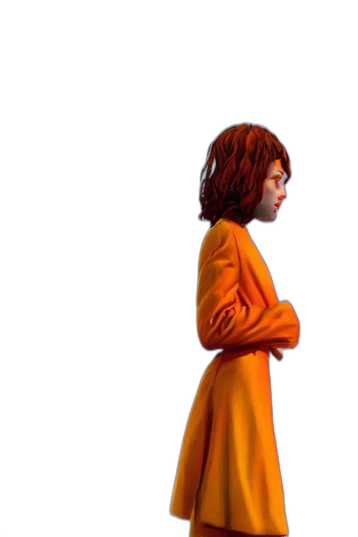 dress, jacket, hair, robot transparent PNG cut-out