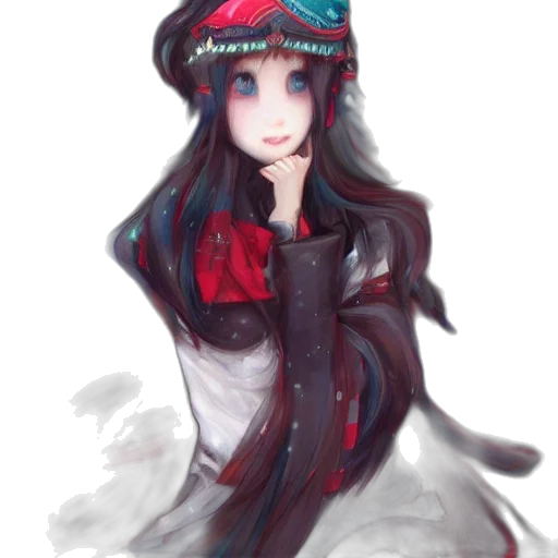 dress, hat, crown, staff transparent PNG cut-out