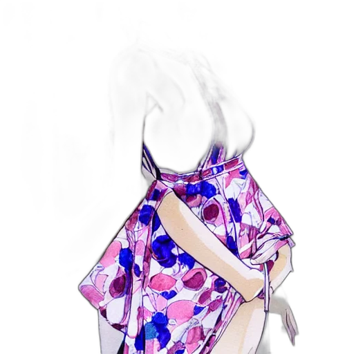 dress, jacket, flower, mask transparent PNG cut-out