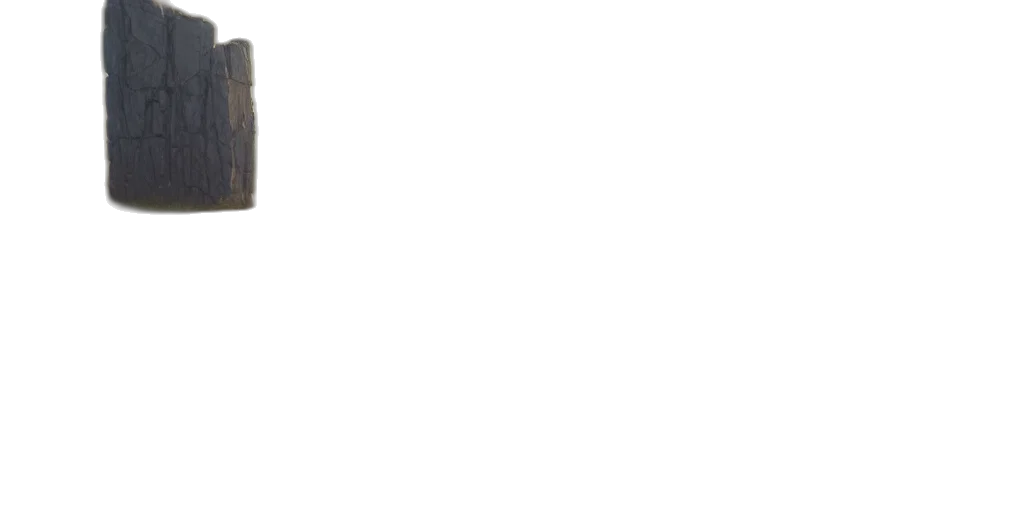 wide, shot, monolith, floating transparent PNG cut-out