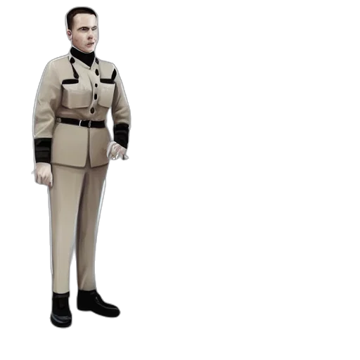 staff, jacket, 3d render, concept art transparent PNG cut-out