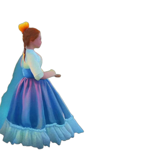 dress, crown, staff, 3d render transparent PNG cut-out