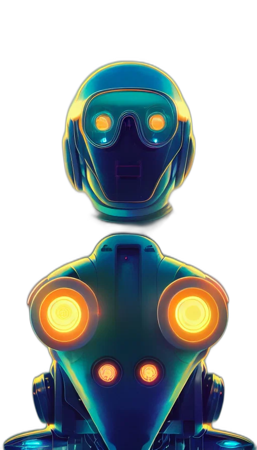robot, mask, face, concept art transparent PNG cut-out