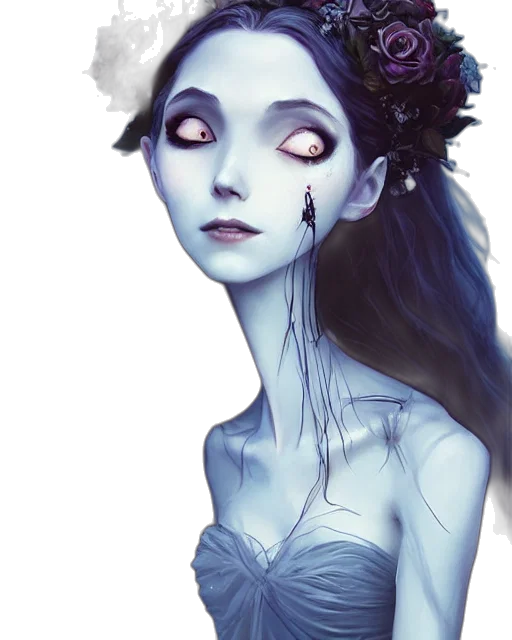 face, mask, dress, fantasy art transparent PNG cut-out