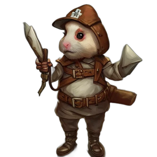 staff, weapon, animal, hat transparent PNG cut-out
