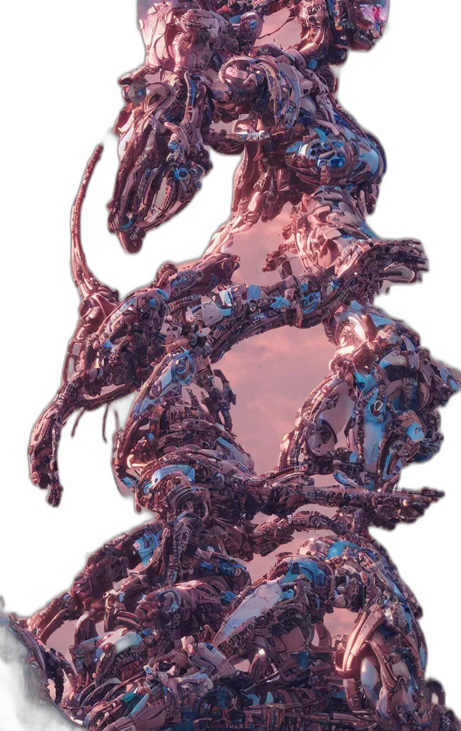 dragon, creature, robot, crown transparent PNG cut-out