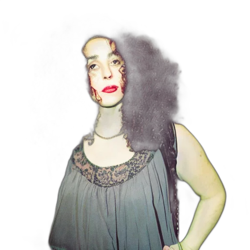 dress, hair, mask, face transparent PNG cut-out