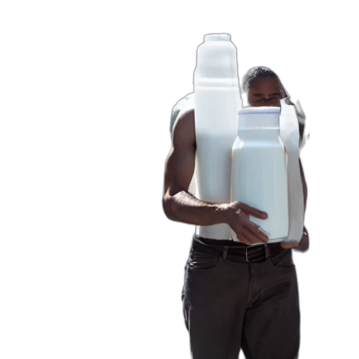 robot, bottle, 3d render, concept art transparent PNG cut-out