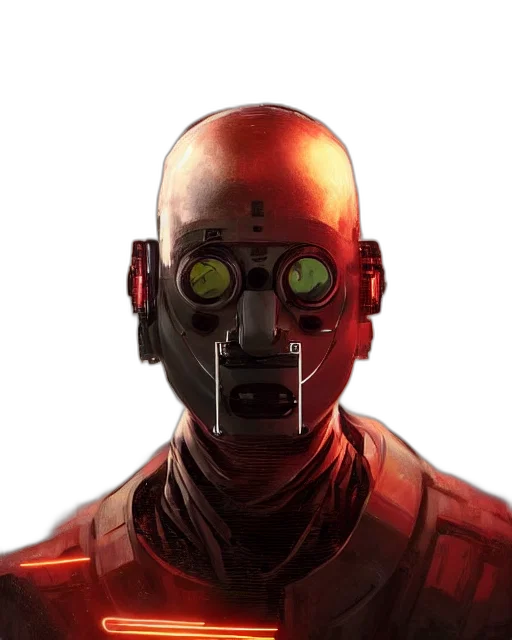 robot, mask, face, creature transparent PNG cut-out