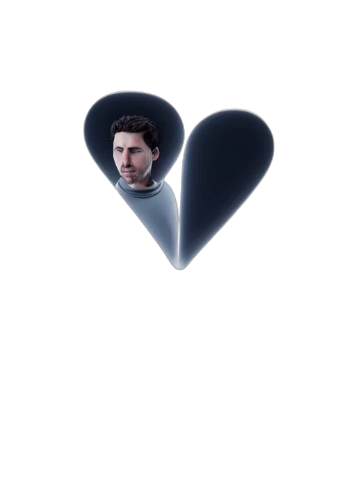 face, jacket, staff, weapon transparent PNG cut-out