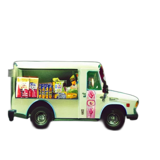 car, food, concept art, 3d render transparent PNG cut-out