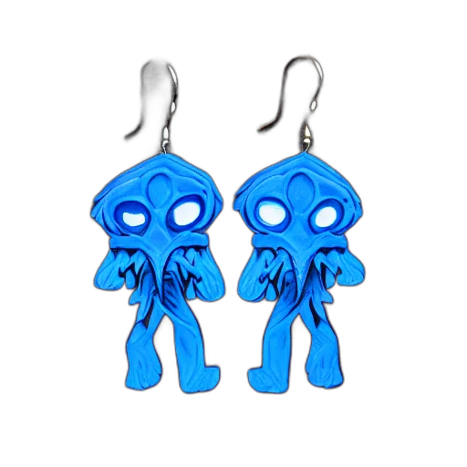 jewelry, 3d render, blue, demogorgon transparent PNG cut-out