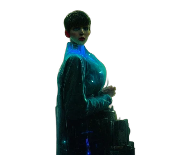 dress, jacket, robot, staff transparent PNG cut-out