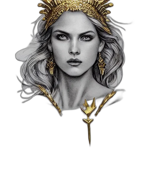 crown, jewelry, face, fantasy art transparent PNG cut-out