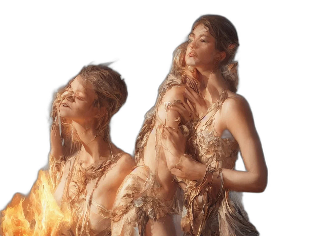 hair, concept art, 3d render, photorealistic transparent PNG cut-out