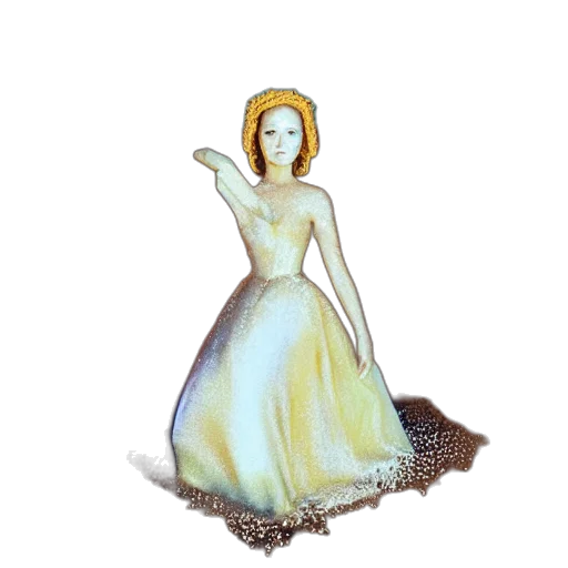 dress, jewelry, crown, staff transparent PNG cut-out