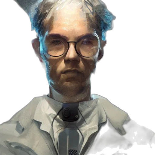 staff, face, robot, creature transparent PNG cut-out
